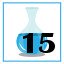 15 blue potions collected.
