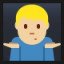 Man Shrugging - Medium-Light Skin Tone