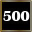 500 points scored.