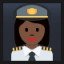 Woman Pilot - Dark Skin Tone