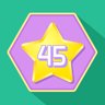 Get 45 stars (hexagon grid)