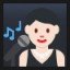 Woman Singer - Light Skin Tone