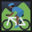 Person Mountain Biking - Dark Skin Tone