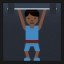 Man Lifting Weights - Dark Skin Tone