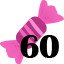 60 sweets collected.
