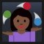 Woman Juggling - Dark Skin Tone