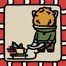 The cat with a sled