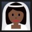 Bride With Veil - Dark Skin Tone