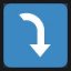 Right Arrow Curving Down