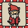 The cat in Santa's costume