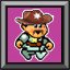 Its the moustache and hat