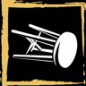 The stool fell