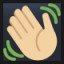 Waving Hand - Medium-Light Skin Tone