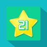 Get 21 stars (square grid)