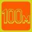 Run 100 meters with one try