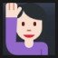 Woman Raising Hand - Light Skin Tone