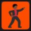 Man Dancing - Dark Skin Tone