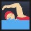 Woman Swimming - Medium-Light Skin Tone