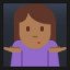 Person Shrugging - Medium-Dark Skin Tone