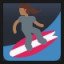 Woman Surfing - Medium-Dark Skin Tone