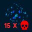 Die 15 times to gravity.