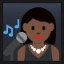 Woman Singer - Dark Skin Tone