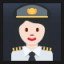 Woman Pilot - Light Skin Tone