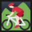 Woman Mountain Biking - Light Skin Tone