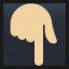 Backhand Index Pointing Down - Medium-Light Skin Tone