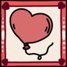 A heart-shaped balloon
