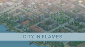 City in flames