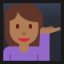 Person Tipping Hand - Medium-Dark Skin Tone