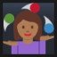 Woman Juggling - Medium-Dark Skin Tone