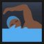 Person Swimming - Dark Skin Tone