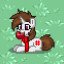 Red Chip lying down in Pony Town