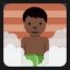 Man in Steamy Room - Dark Skin Tone