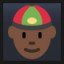 Man With Chinese Cap - Dark Skin Tone