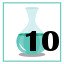 10 green potions collected.