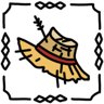 Straw hat.