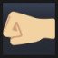 Left-Facing Fist - Medium-Light Skin Tone