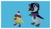 Penguins mad at chickens
