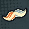 Golden moustache enthusiast