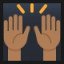 Raising Hands - Medium-Dark Skin Tone