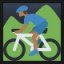 Man Mountain Biking - Medium-Dark Skin Tone