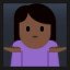 Woman Shrugging - Dark Skin Tone