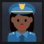Woman Police Officer - Dark Skin Tone