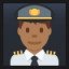 Man Pilot - Medium-Dark Skin Tone