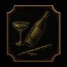 Strong liquor seals the throat