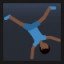 Man Cartwheeling - Dark Skin Tone