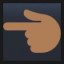 Backhand Index Pointing Left - Medium-Dark Skin Tone